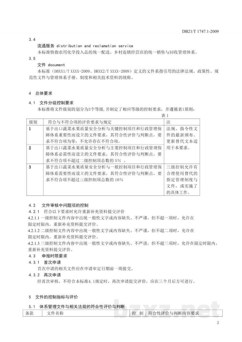 DB21/T 1747.1-2009出口蔬菜水果区域化基地质量安全控制规范 第1部分：文件控制与管理