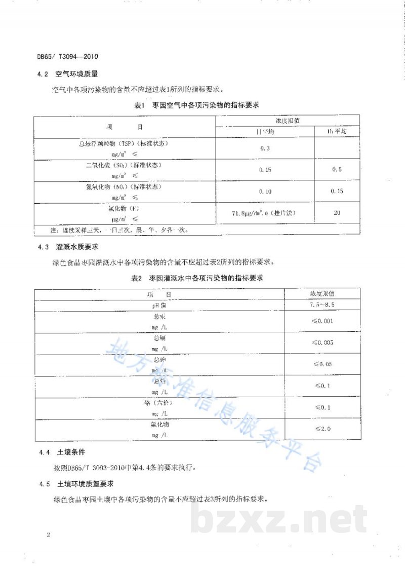 DB65/T 3094-2010绿色食品 枣生产技术规程