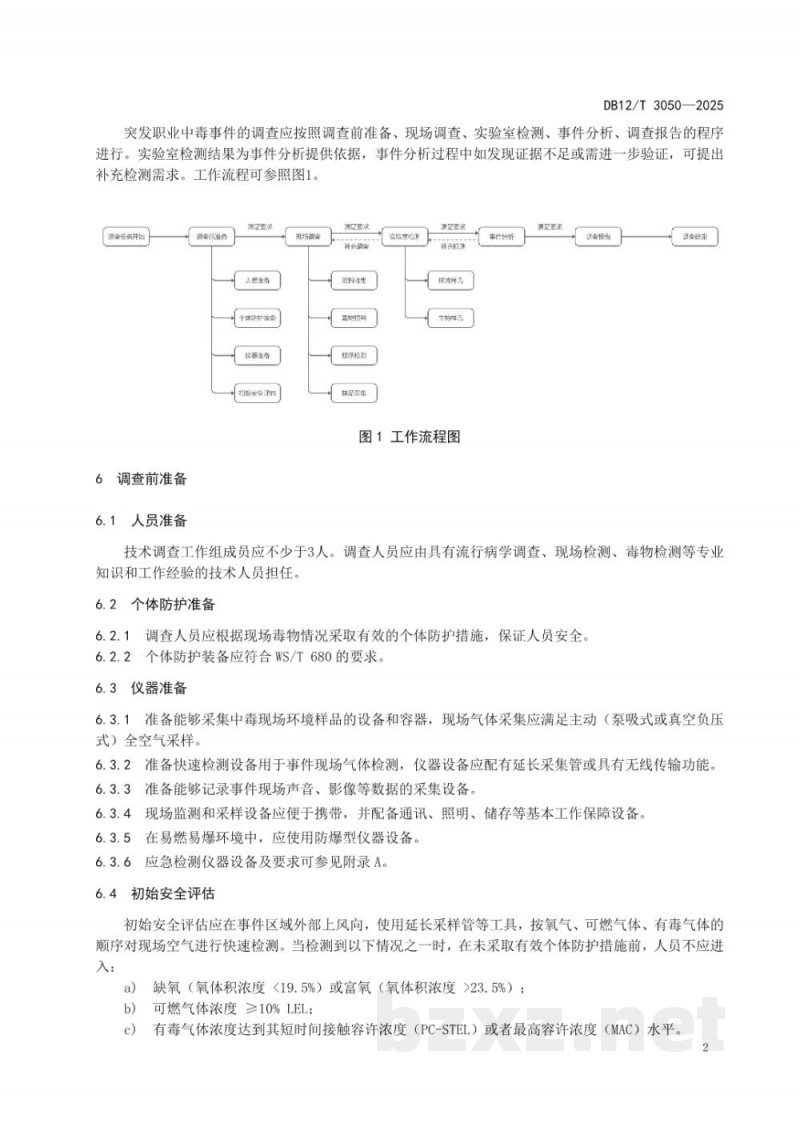 DB12/T 3050-2025突发职业中毒事件调查技术规范