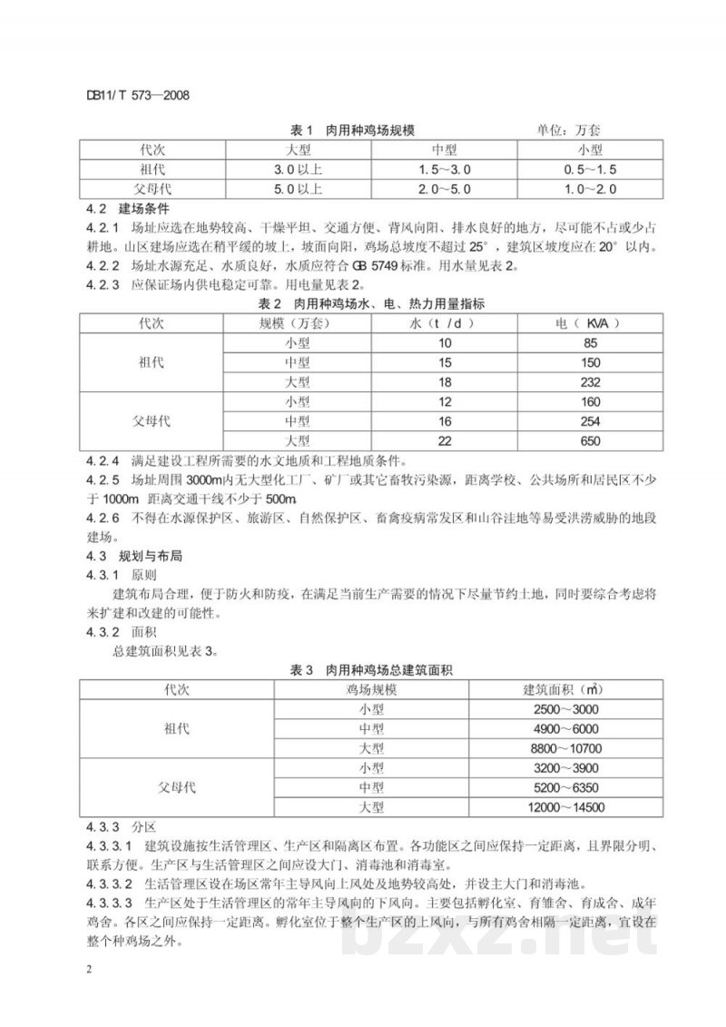DB11/T 573-2008肉用种鸡场建设规范