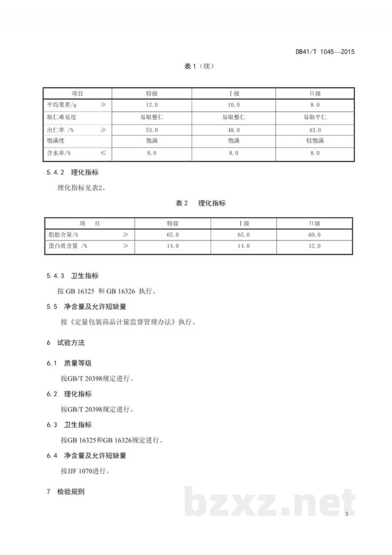 DB41/T 1045-2015地理标志产品 卢氏核桃