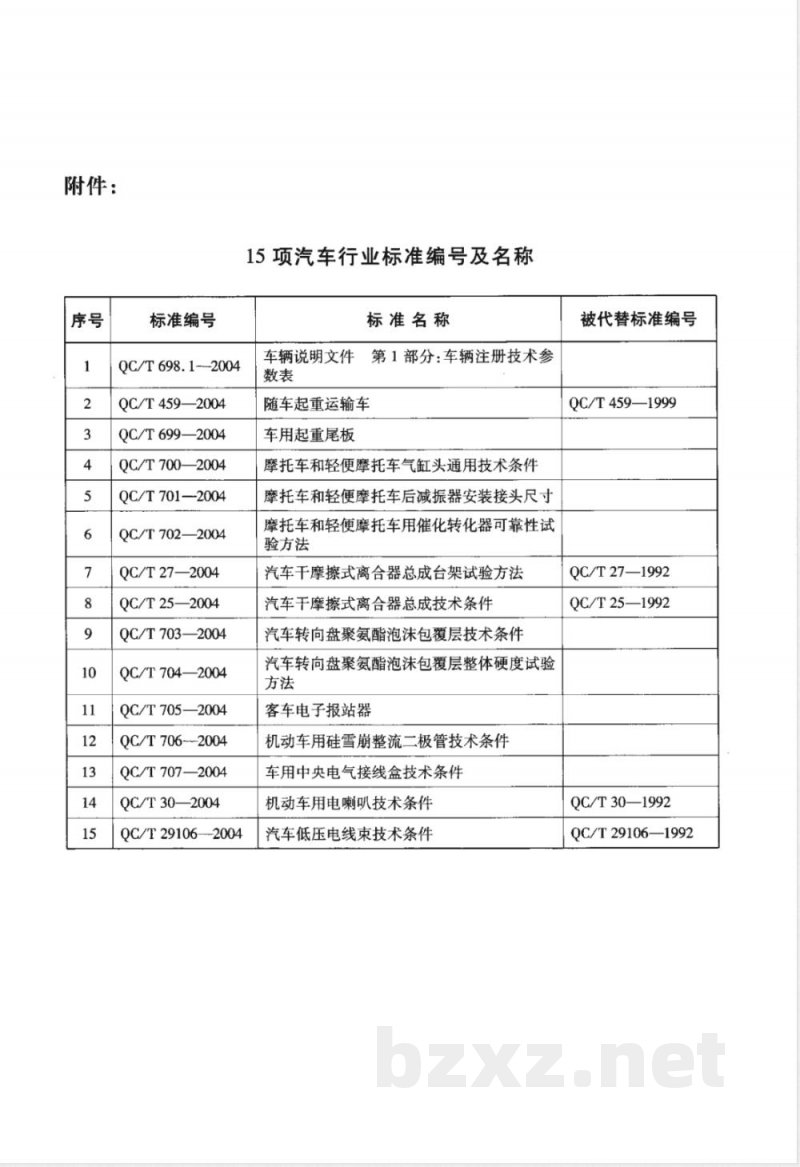 QC/T 30-2004 机动车用电喇叭技术条件