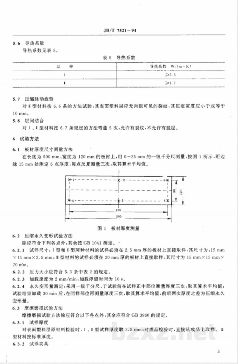 JB/T 7521-1994 塑料-青铜-钢背三层复合自润滑板材