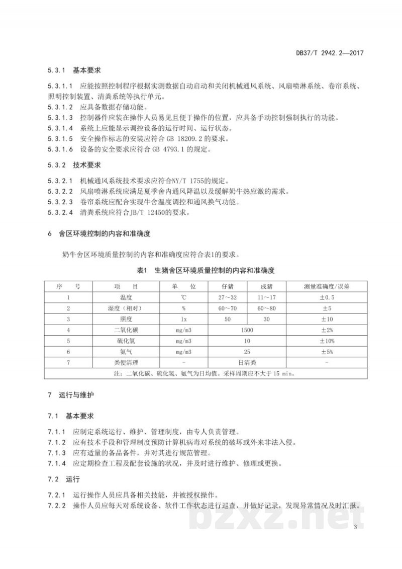 DB37/T 2942.2-2017智能化养殖环境控制技术规程 第2部分：奶牛养殖