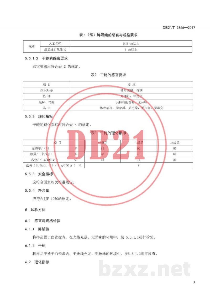DB21/T 2866-2017地理标志产品 大连鲍鱼