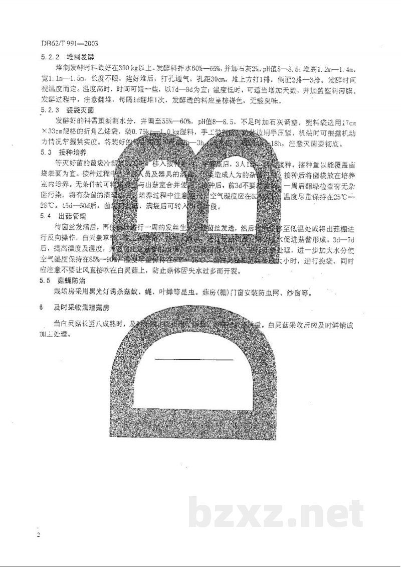 DB62/T 991-2003白银市无公害农产品生产技术规程白灵菇