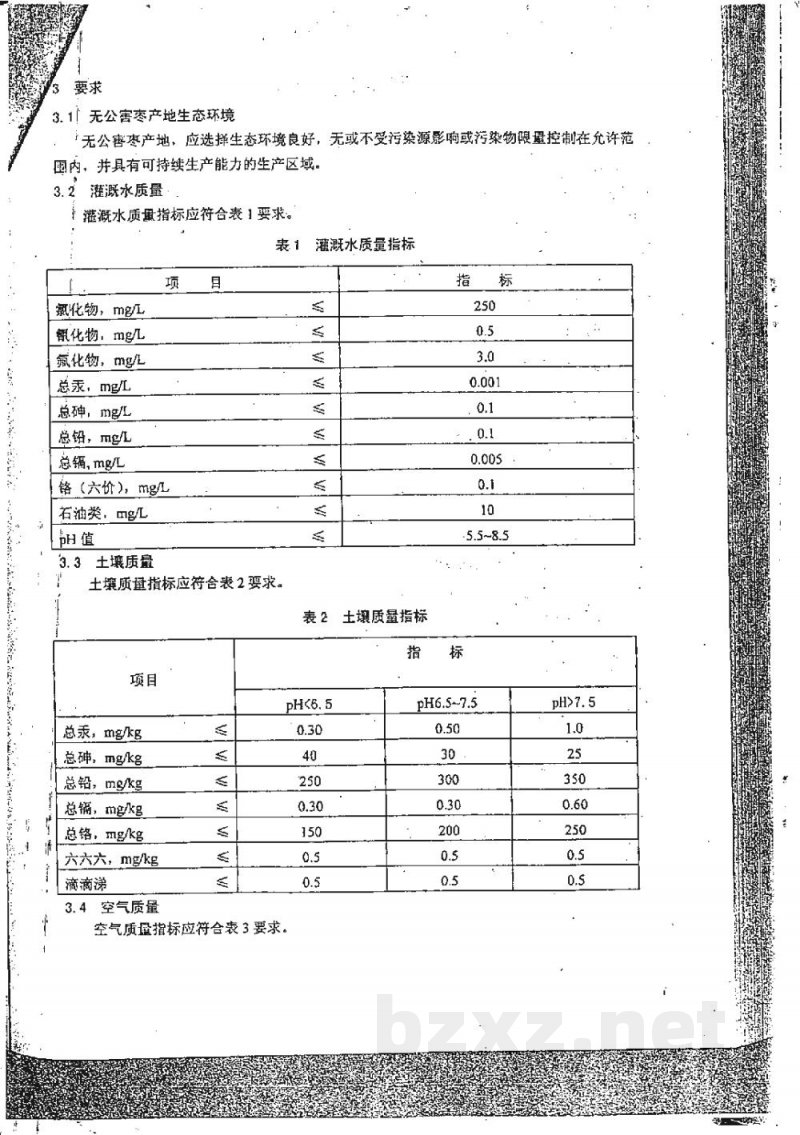 DB33/ 375.1-2002无公害枣 第1部分:产地环境要求