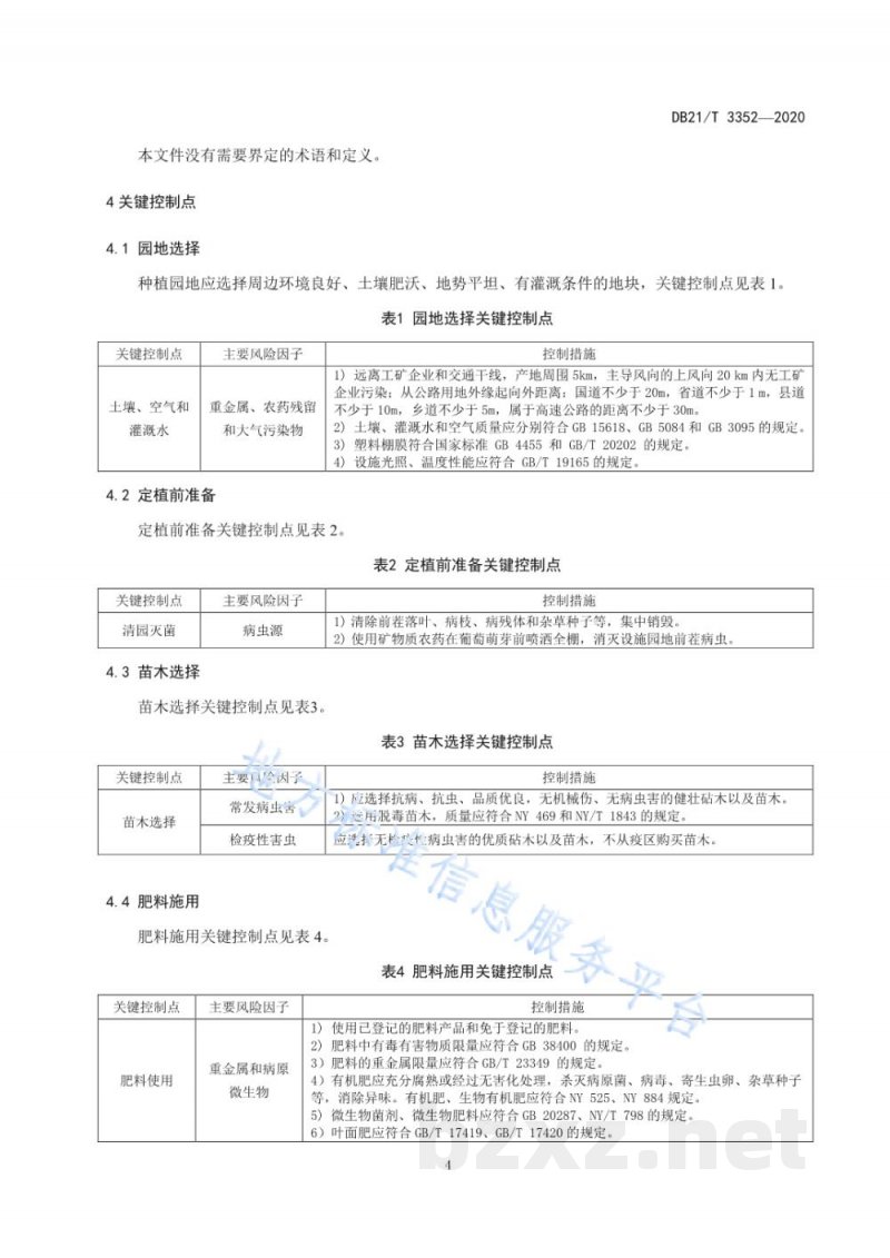 DB21/T 3352-2020设施葡萄安全生产管控技术规程