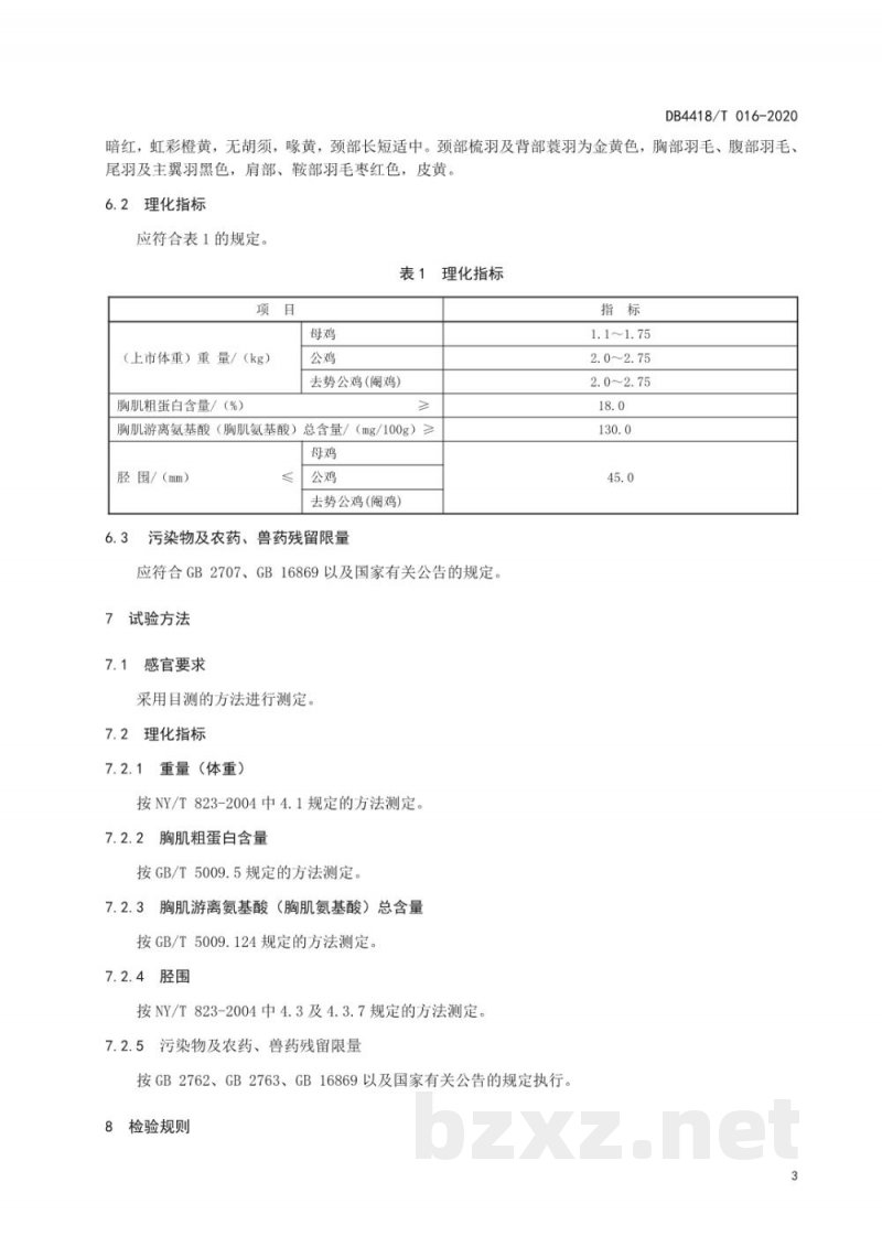 DB4418/T 016-2020地理标志产品 清远鸡