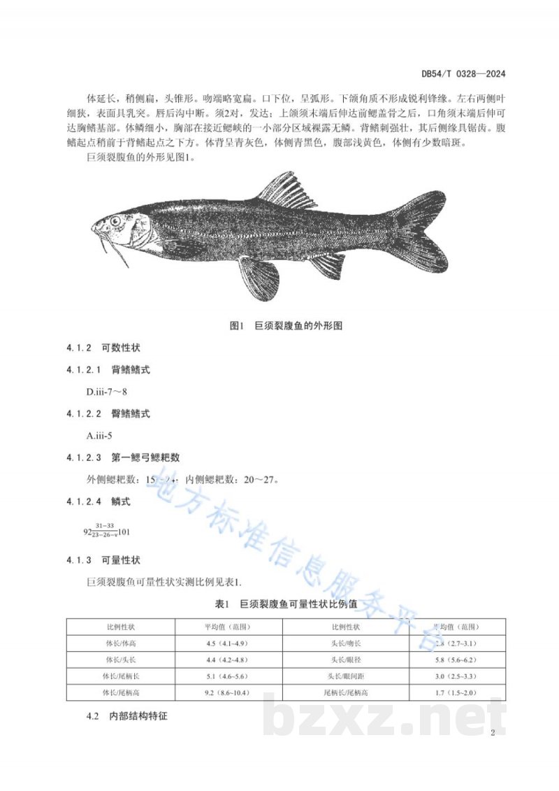 DB54/T 0328-2024巨须裂腹鱼