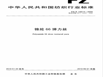 FZ/T 54014-2009 锦纶66弹力丝