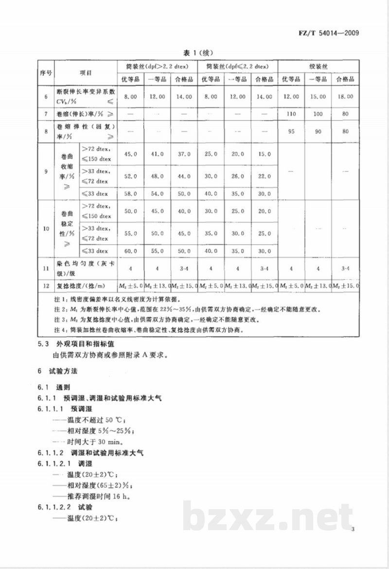 FZ/T 54014-2009 锦纶66弹力丝