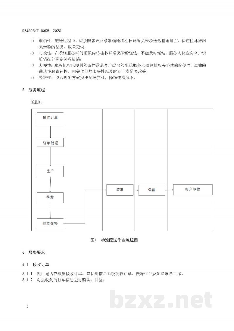 DB4503/T 0008-2020桂林鲜湿类米粉物流配送服务管理规范