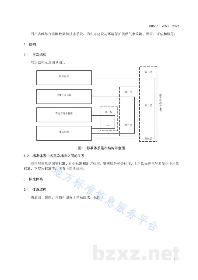 DB63/T 2053-2022生态建设与环境保护气象保障服务标准体系