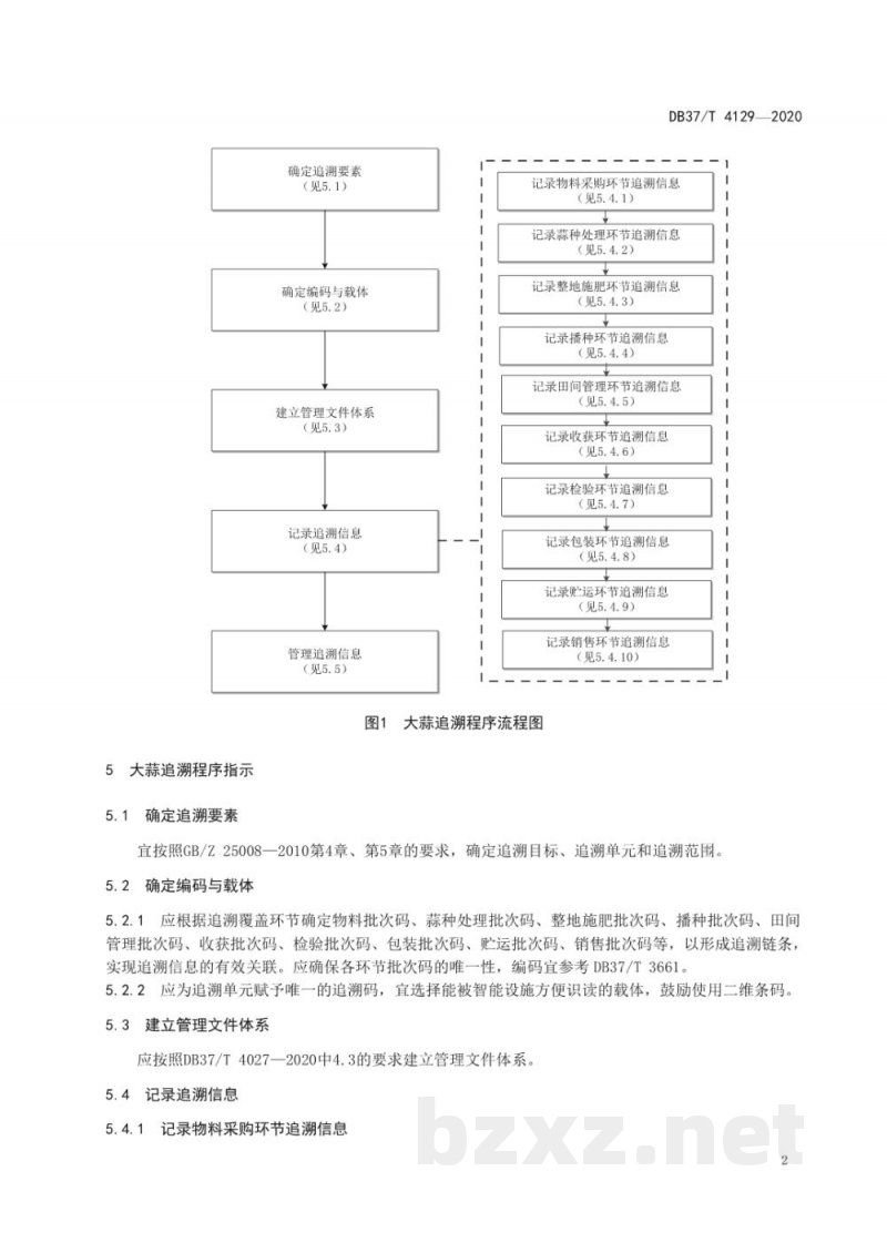 DB37/T 4129-2020重要产品追溯操作规程 大蒜