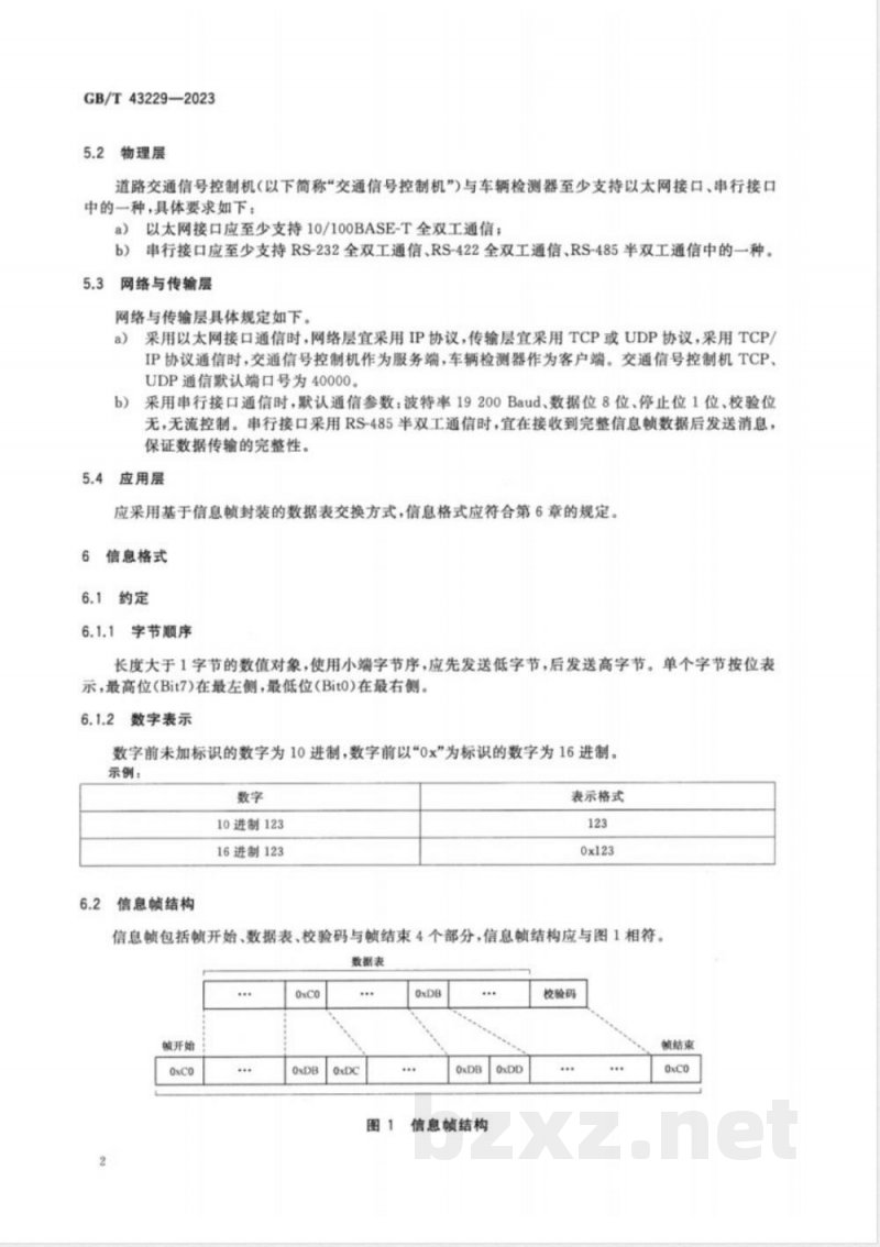 GB/T 43229-2023交通信号控制机与车辆检测器间通信协议 