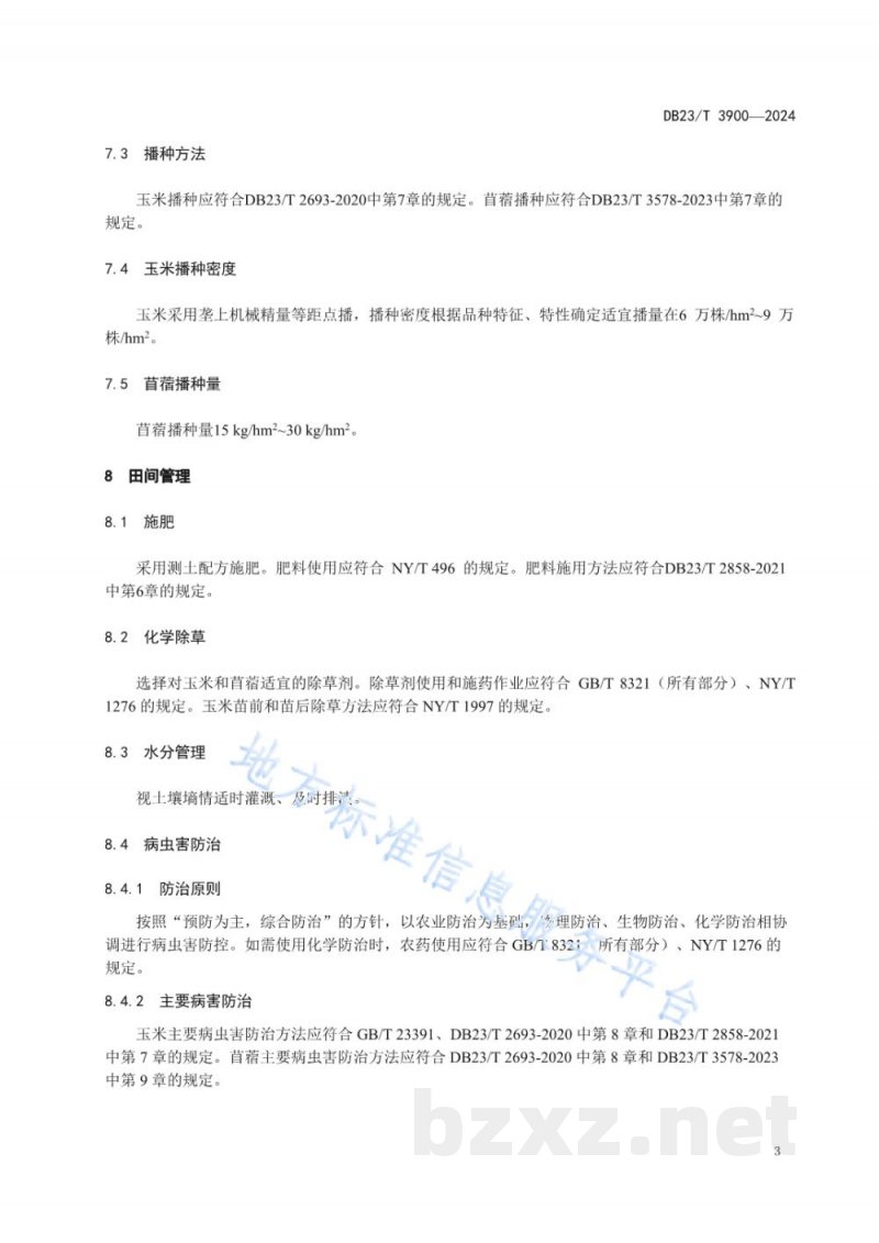 DB23/T 3900-2024玉米间作苜蓿绿肥还田改良白浆土技术规程