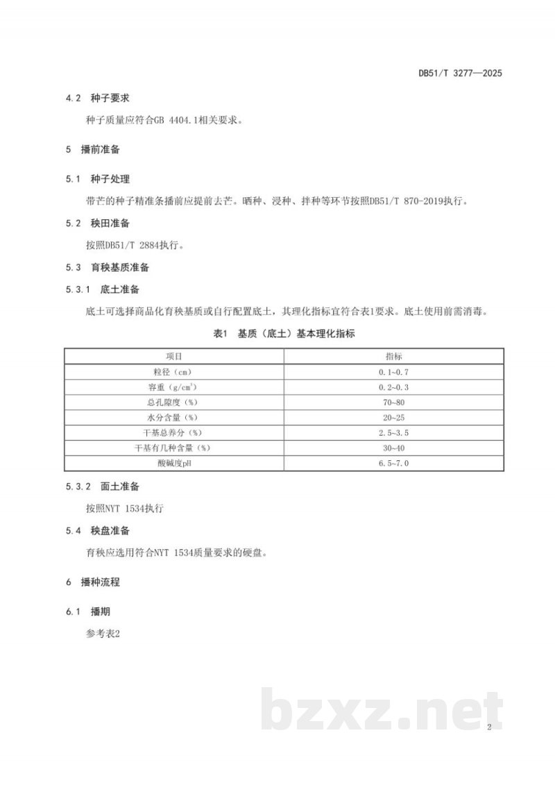 DB51/T 3277-2025杂交水稻精准条播育插秧技术规程