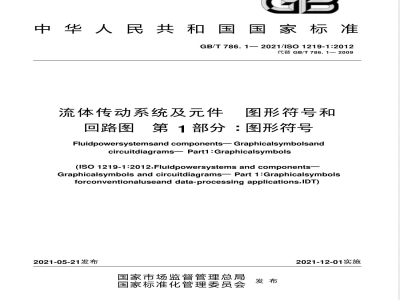 GB/T 786.1-2021流体传动系统及元件 图形符号和回路图 第1部分：图形符号 