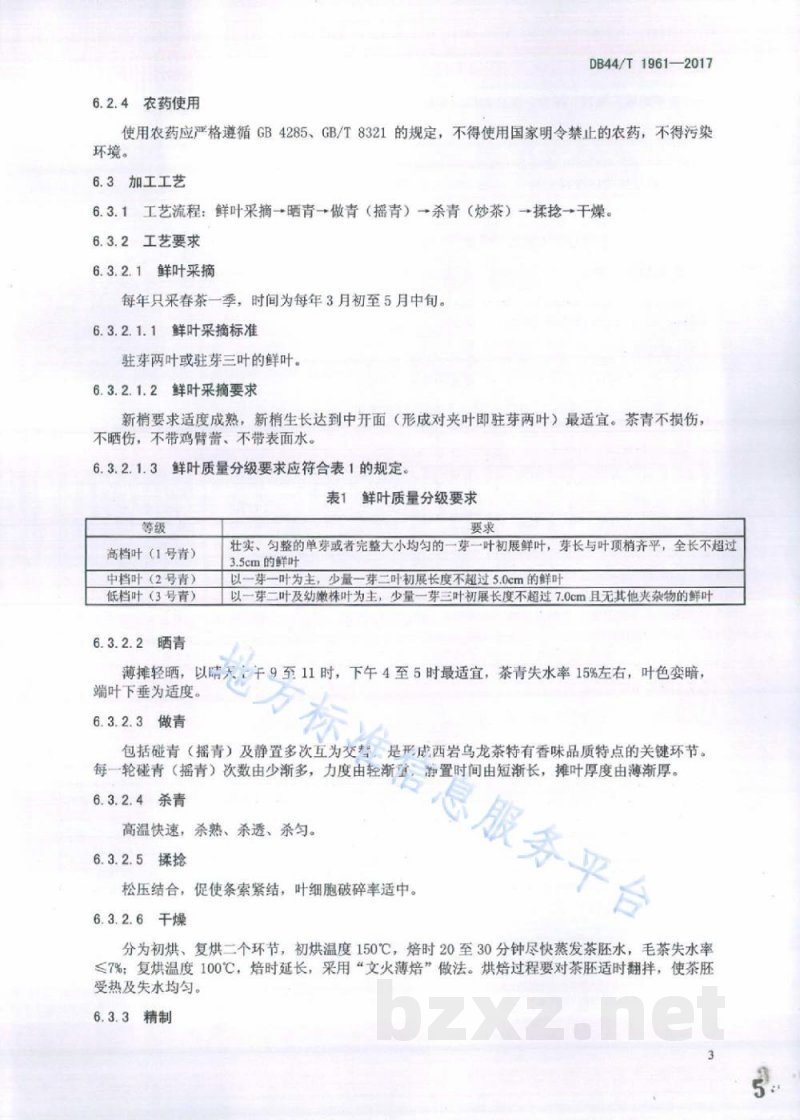 DB44/T 1961-2017地理标志产品 西岩乌龙茶