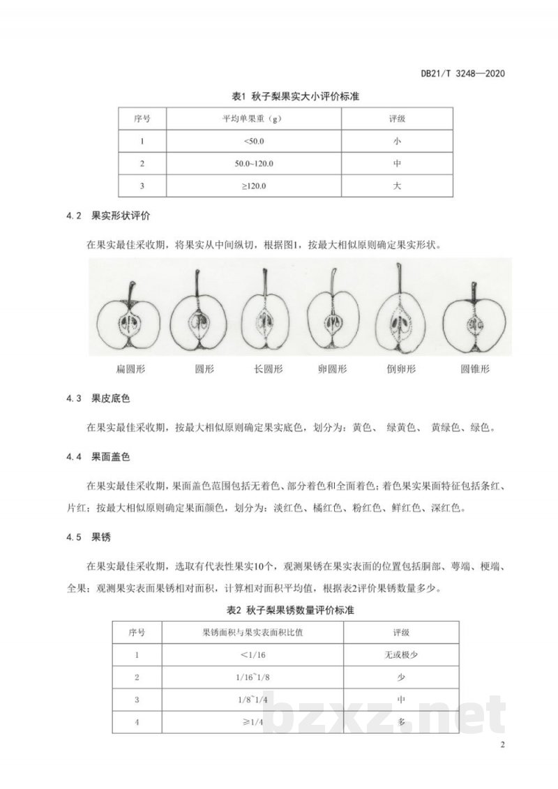 DB21/T 3248-2020秋子梨品质评价规范