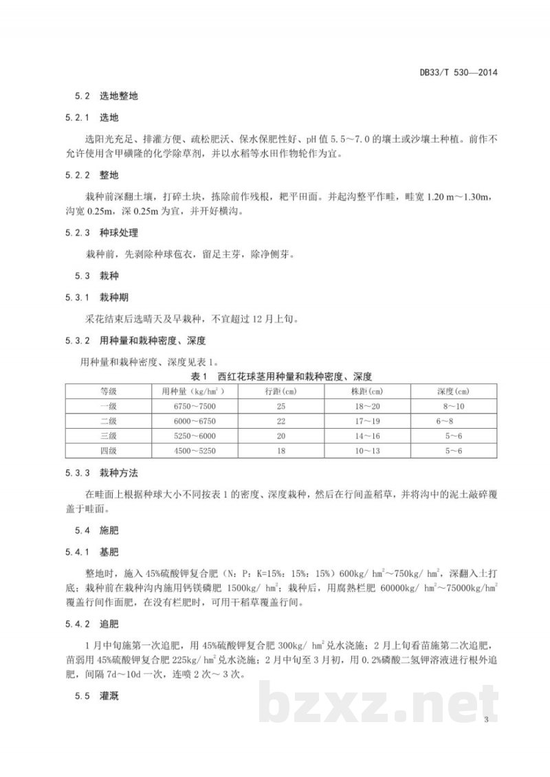 DB33/T 530-2014西红花生产技术规程