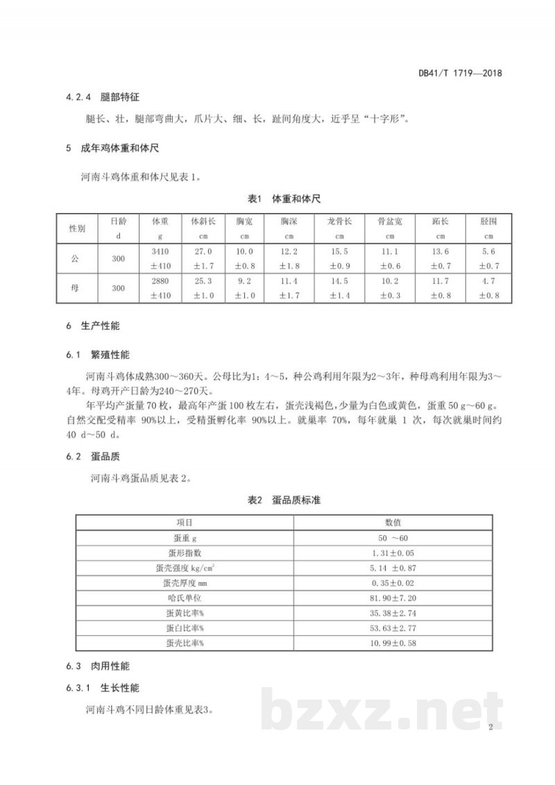 DB41/T 1719-2018河南斗鸡