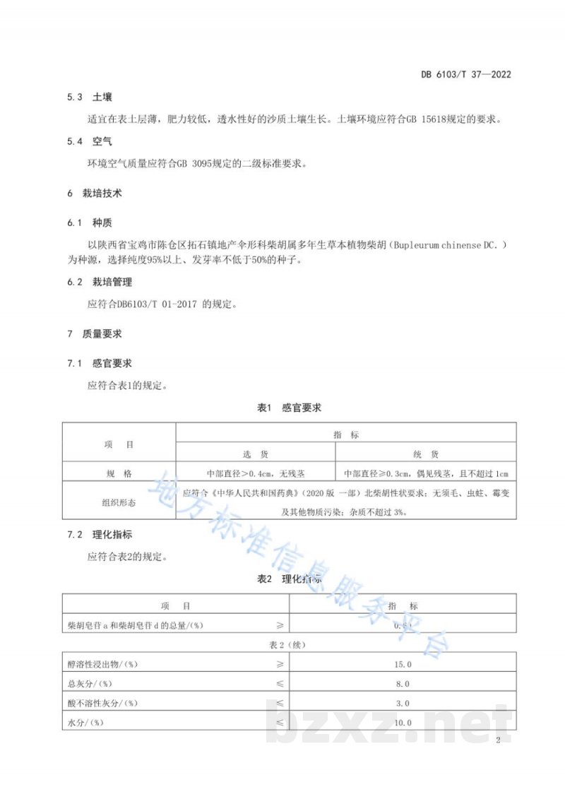 DB6103/T 37-2022地理标志产品 陈仓西山柴胡