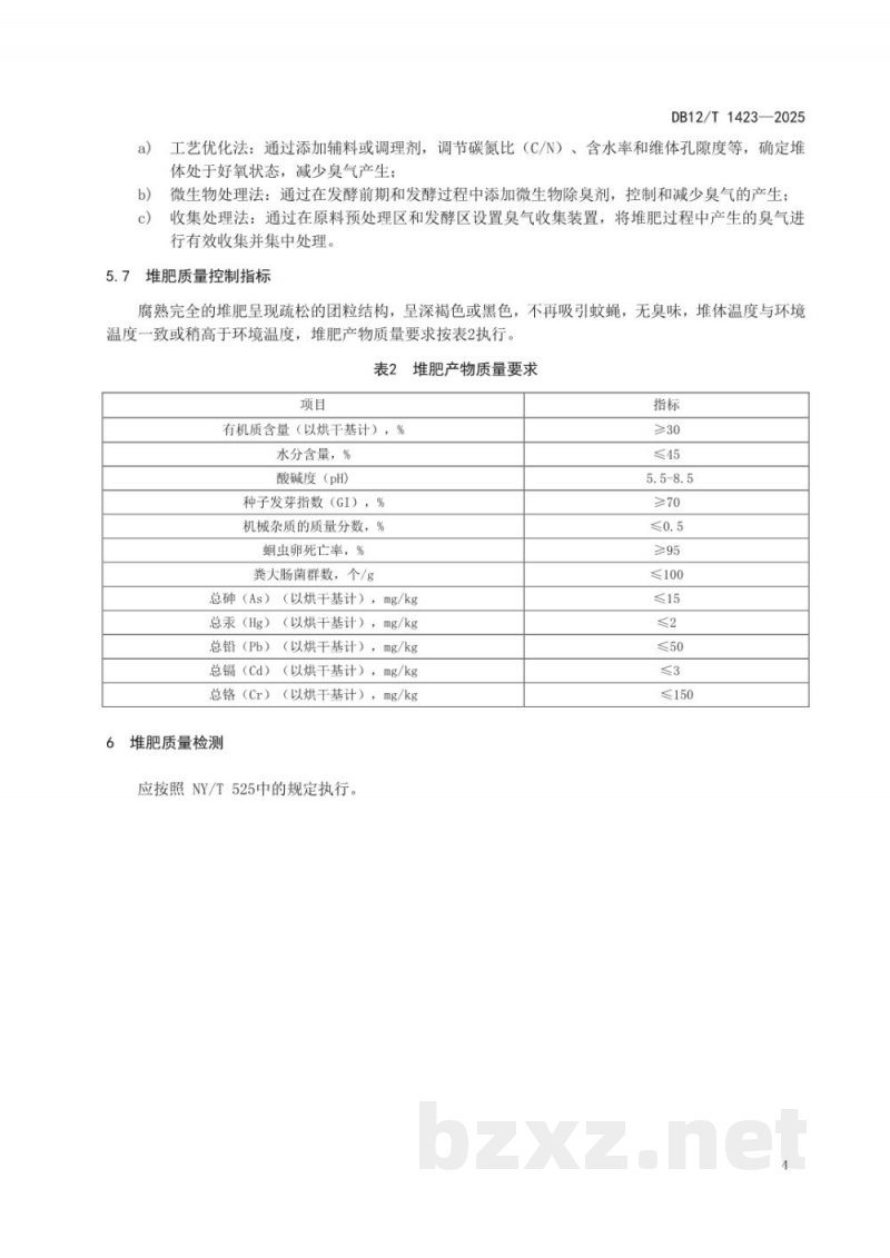 DB12/T 1423-2025堆肥过程质量控制技术规程