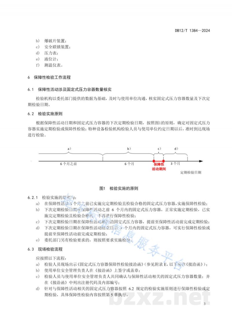 DB12/T 1384-2024大型活动特种设备安全保障性检验规范固定式压力容器