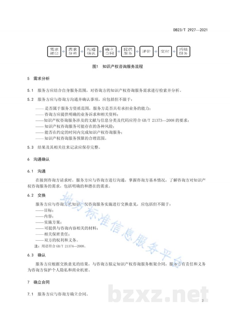 DB23/T 2927-2021知识产权咨询服务规范