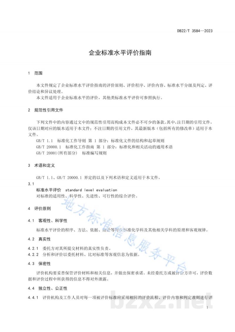 DB22/T 3584-2023企业标准水平评价指南