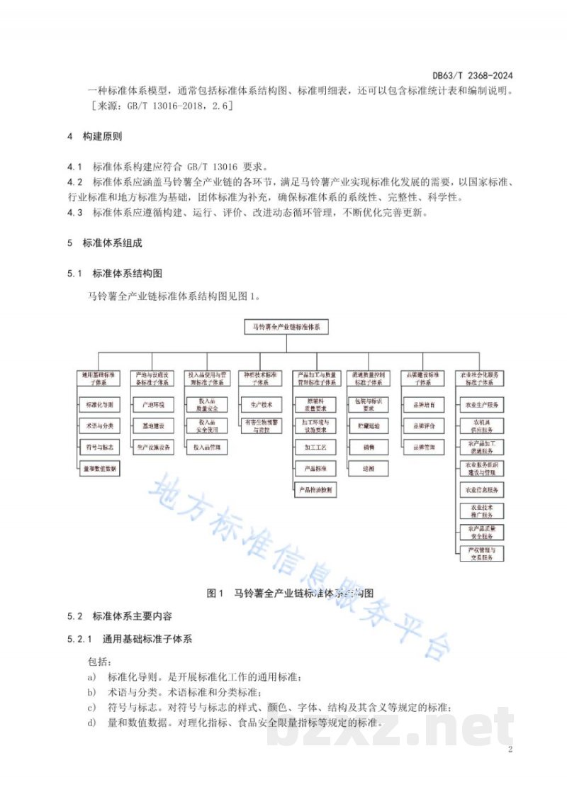 DB63/T 2368-2024马铃薯全产业链标准体系