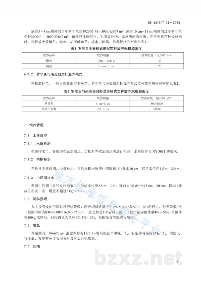 DB4415/T 31-2024罗非鱼咸淡水养殖技术规程