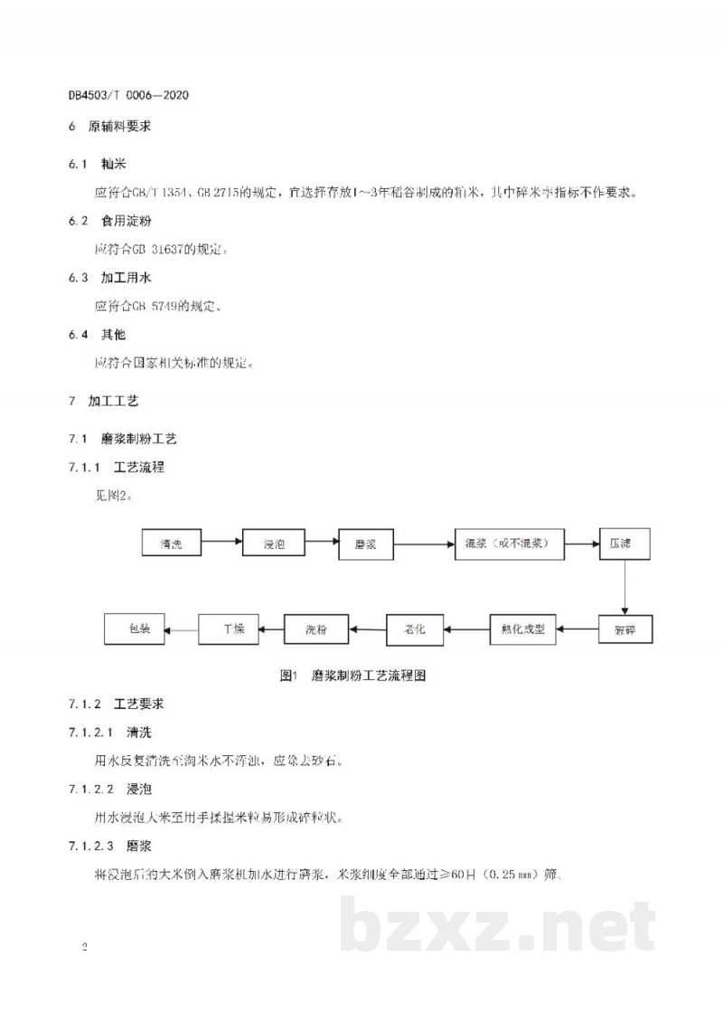 DB4503/T 0006-2020桂林干制米粉加工技术规程