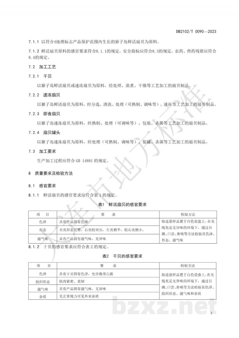 DB2102/T 0090-2023地理标志产品 獐子岛扇贝
