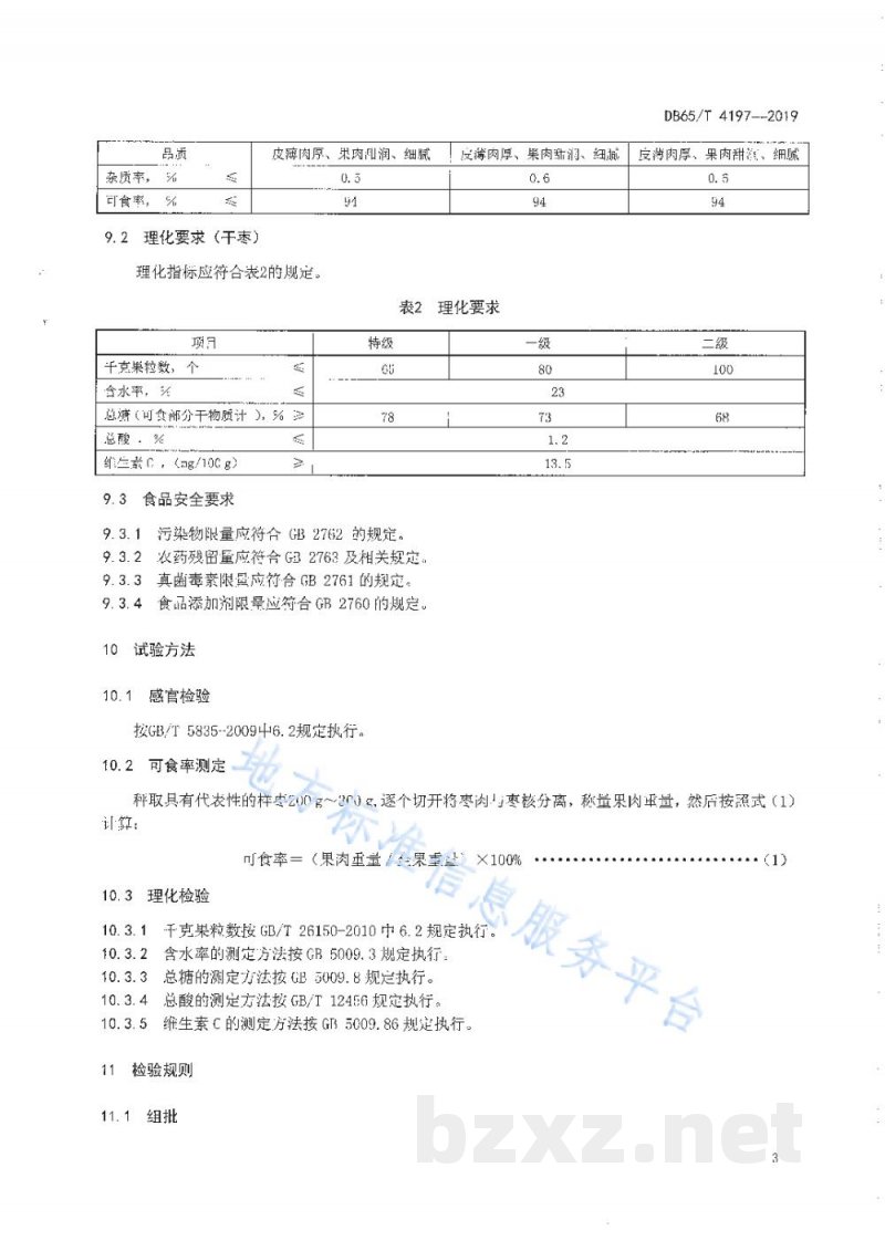 DB65/T 4197-2019地理标志产品 和田大枣