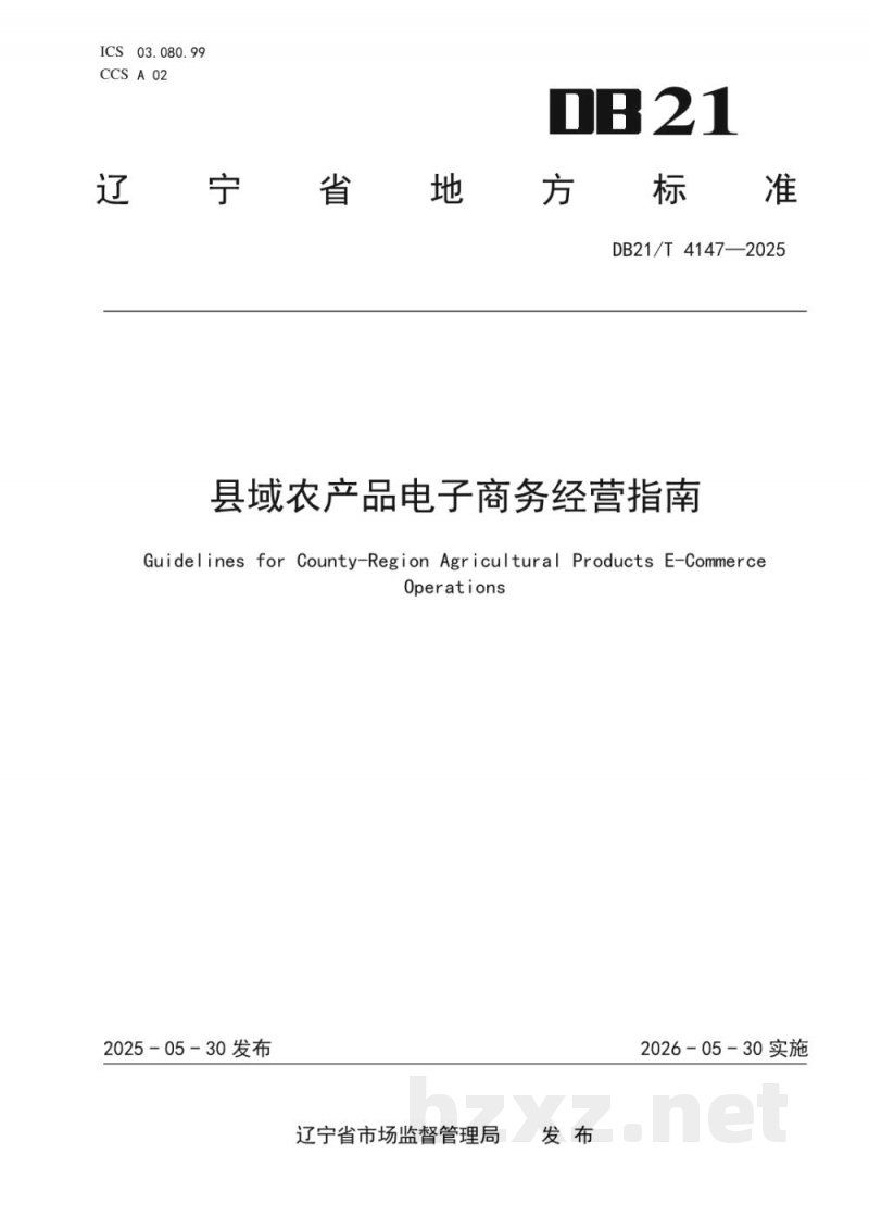 DB21/T 4147-2025县域农产品电子商务经营指南