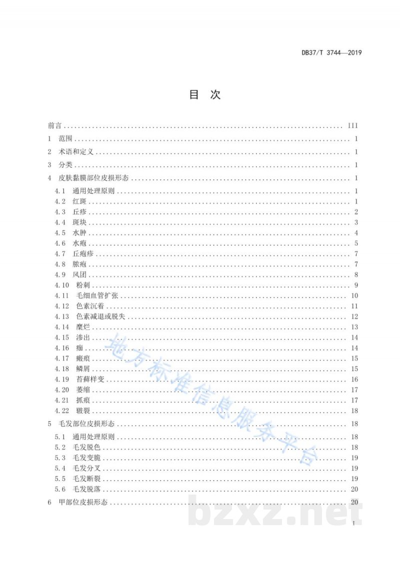 DB37/T 3744-2019化妆品不良反应皮损形态判断标准及处理原则