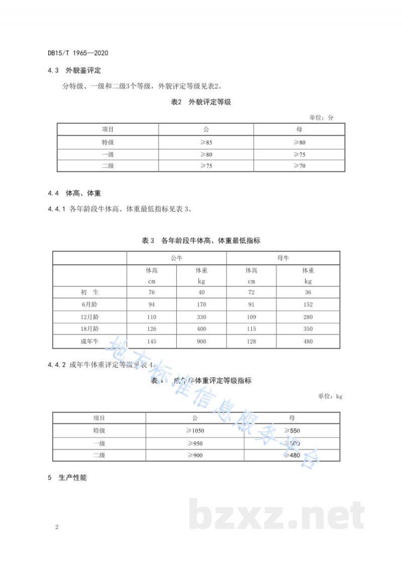 DB15/T 1965-2020科尔沁牛