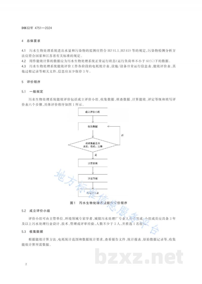 DB32/T 4751-2024污水生物处理系统能效评价方法