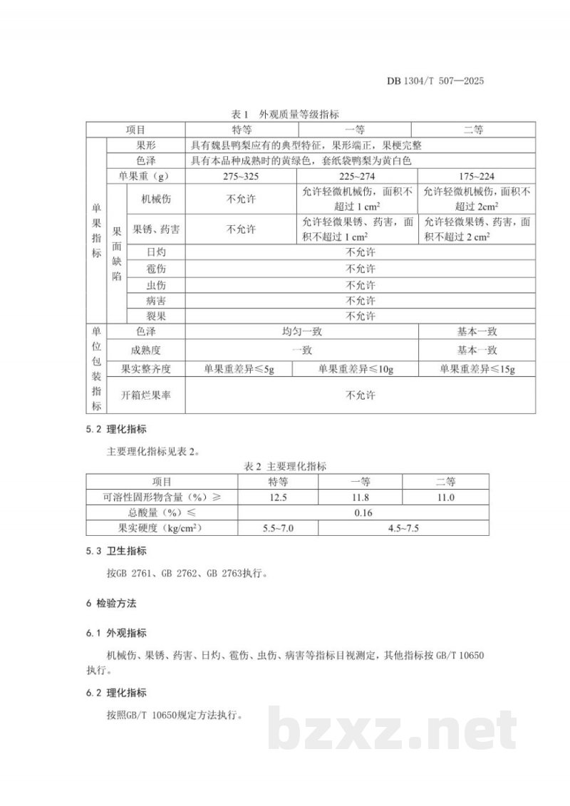 DB1304/T 507-2025地理标志产品 魏县鸭梨