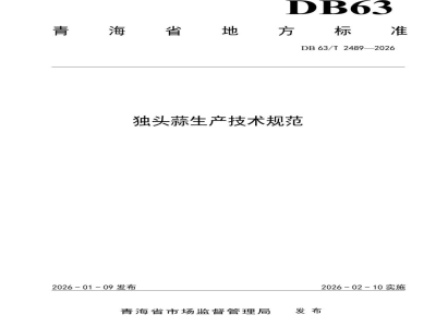 DB63/T 2489-2026独头蒜生产技术规范