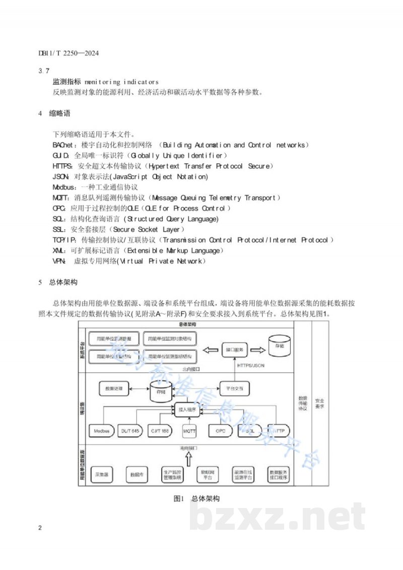 DB11/T 2250-2024重点用能单位能耗在线监测系统接入技术规范