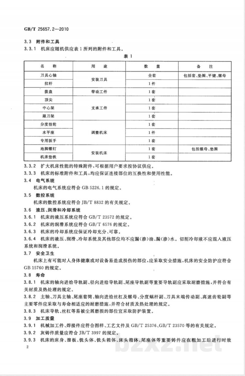 GB/T 25657.2-2010数控花键轴铣床 第2部分：技术条件 