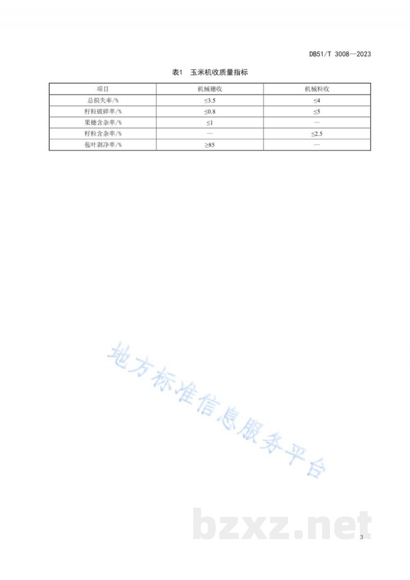 DB51/T 3008-2023密植高产宜机收玉米品种鉴选技术规范