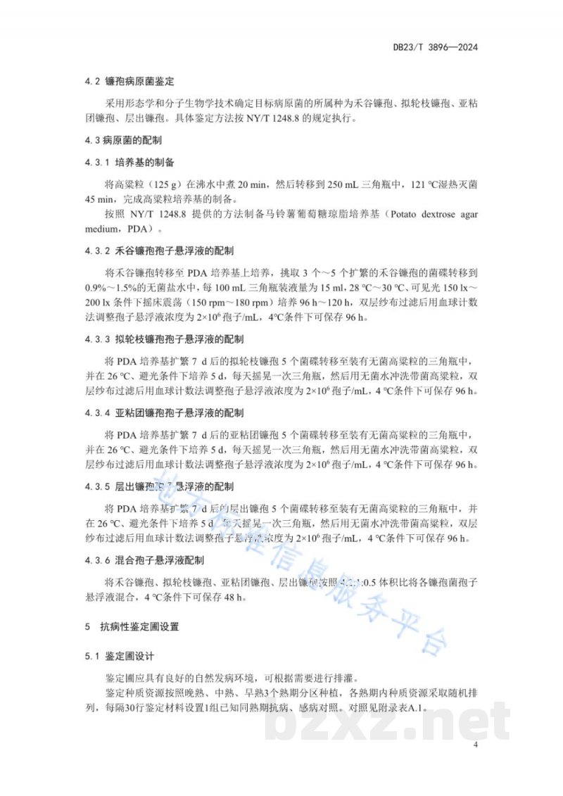 DB23/T 3896-2024玉米穗腐病抗源鉴定及评价技术规程