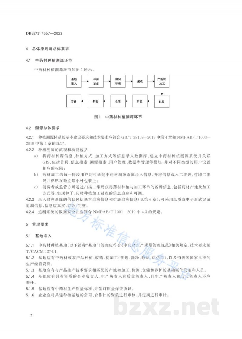DB32/T 4557-2023中药材种植溯源技术规范