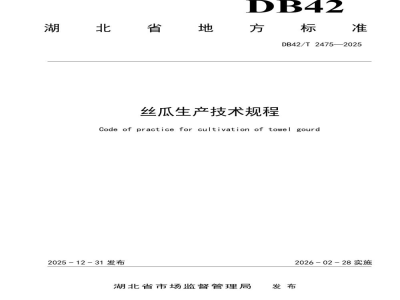 DB42/T 2475-2025丝瓜生产技术规程