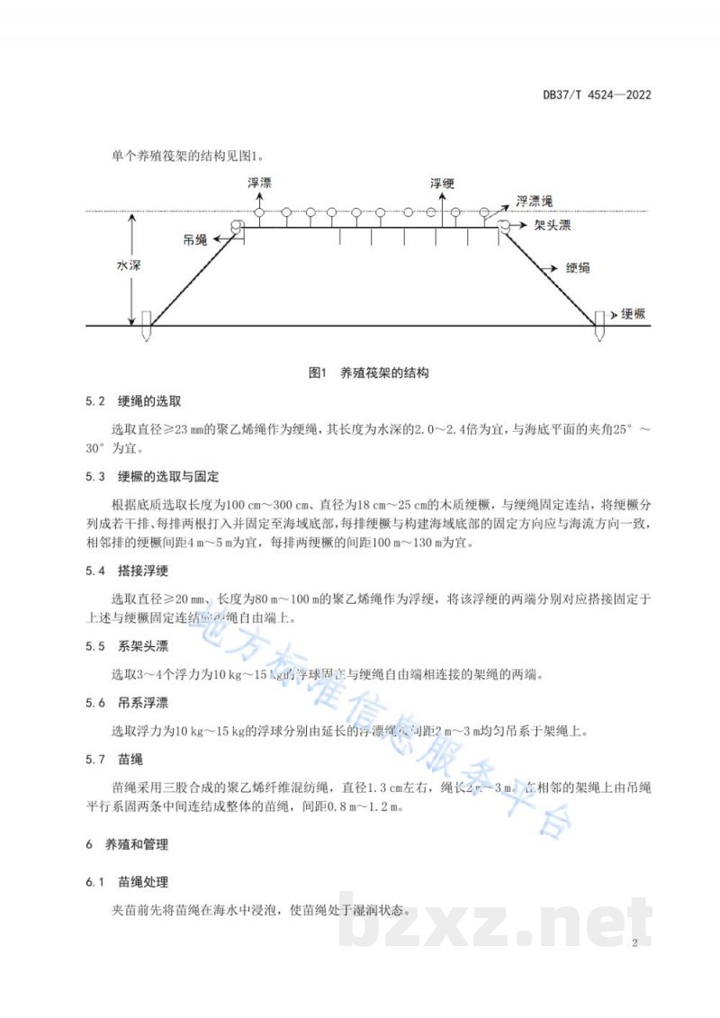 DB37/T 4524-2022海带深海养殖技术规程